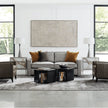 Caracole Upholstery Welt Played Loveseat Sofa
